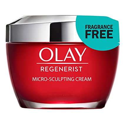 Olay Regenerist Micro-Sculpting Cream Face Moisturizer with Hyaluronic Acid & Niacinamide, Fragrance-Free, 1.7 oz