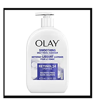 Olay Retinol 24 + Peptide Face Wash, Smoothing, Sulfate-Free, 16 oz