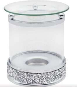 Eaglewiz Hurricane Style MultiCrystal Tealight Diamante Glass Oil Burner Wax Melter