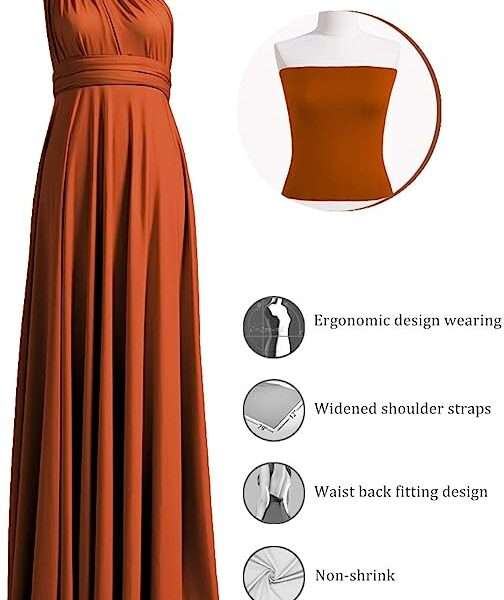 72styles Infinity Dress with Bandeau, Convertible Bridesmaid Dress, Long, Plus Size, Multi-Way Dress, Twist Wrap Dress