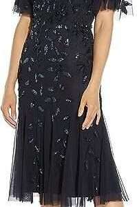 Adrianna Papell Women's Elegant Beaded Midi Dress