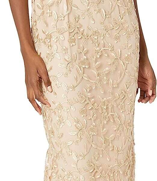Adrianna Papell Women's Metallic Embroidery Gown