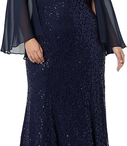 Alex Evenings Plus Size Women's Cold Shoulder Popover Dress