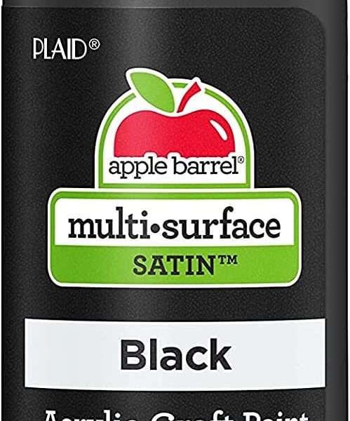 Apple Barrel Multi Surface Acrylic Paint, 2 oz, Black 2 Fl Oz