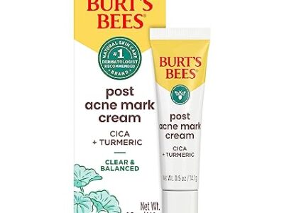 Burt's Bees Post Acne Mark Cream for All Skin Types, Gentle Dark Spot Correcting Cream for Face, Formulated with Turmeric, 0.5 Oz.