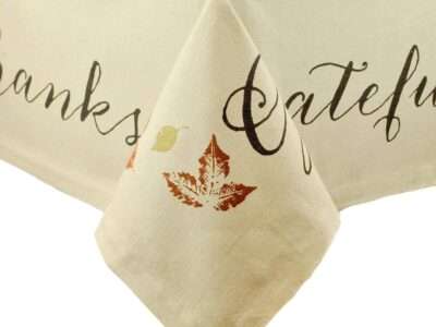 DII Rustic Autumn Leaves Kitchen Collection Thanksgiving & Fall Table Décor, Tablecloth, 60x84