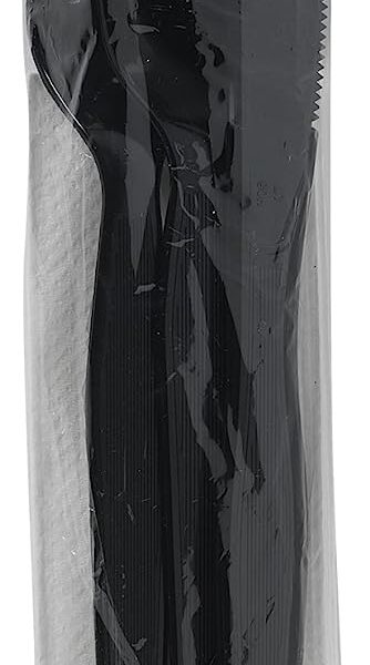 Dixie Wrapped Cutlery Kit, 4-Piece, Fork, Knife, Spoon, Napkin, CH56NC7, 250 Kits per Case,Black