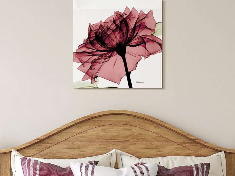Empire Art Direct Frameless Free Floating Tempered Glass Panel Graphic Wall Art Ready to Hang, 24" x 24", Chianti Rose I