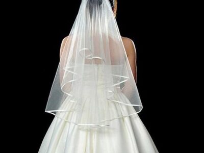 Ewanda store Double Ribbon Edge Center Cascade Bridal Wedding Veil with Comb