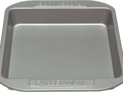 Farberware Nonstick Bakeware Nonstick Baking Pan Nonstick Cake Pan, Square - 9 Inch, Gray
