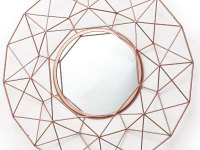 Geometric Mirror in Rose Gold 64cm