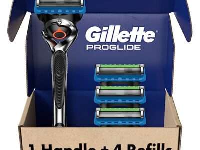 Gillette Fusion ProGlide Razors, Men 1 Gillette Razor, 4 Razor Blade Refills, Shields Against Skin Irritation