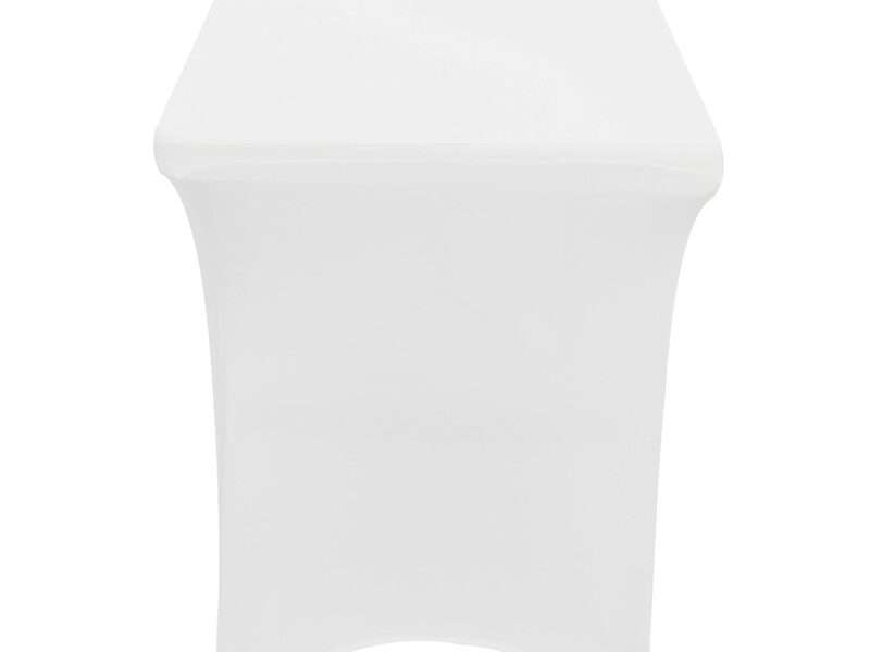 Iceberg iGear Stretch Fabric Table Cover, Fits 4' Table, Polyester/Spandex, White, 24" W x 48" L