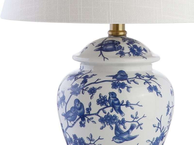 JONATHAN Y JYL3005A-SET2 Set of 2 Table Lamps Penelope 22" Chinoiserie Table Lamp Classic,Cottage,Traditional,for Bedroom, Living Room, Office, College Dorm, Coffee Table, Bookcase, Blue/White