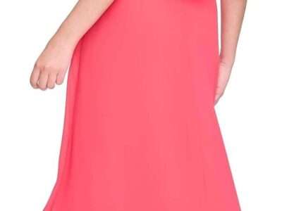 Jessica Howard Women's Popover Midi Chiffon Sleevless-Guest of Wedding Dress