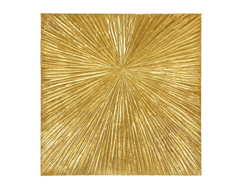 MADISON PARK SIGNATURE Sunburst Wall Art - Modern Resin Dimensional Radiant Color Hand Painted Home Décor Abstract Textured Gold 30 W x 30 H x 1.25 D