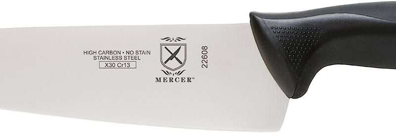 Mercer Culinary M21820 Millennia 8-Piece Knife Roll Set, Black