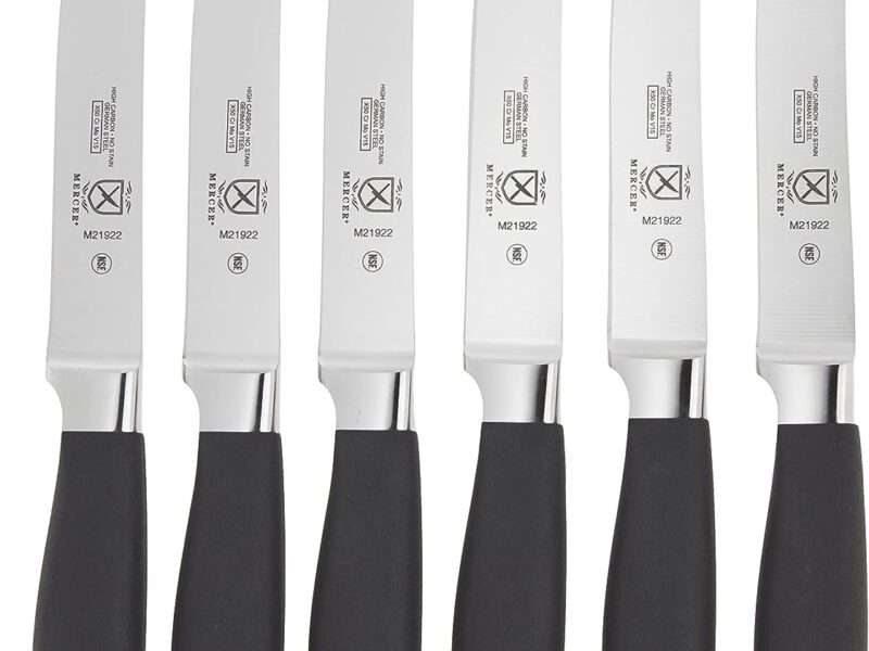 Mercer Cutlery Genesis Steak Knife Set | Plain Edge, High Carbon, 5-Inch