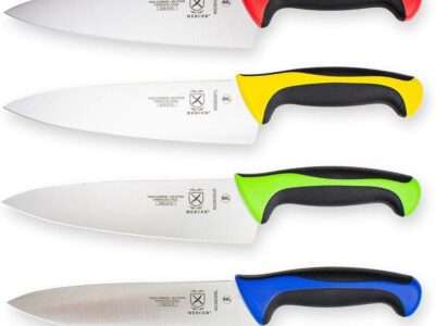 Mercer Cutlery Millennia 8" Chef's Knife Color-Coded | 4-Piece Knife Set, High Carbon