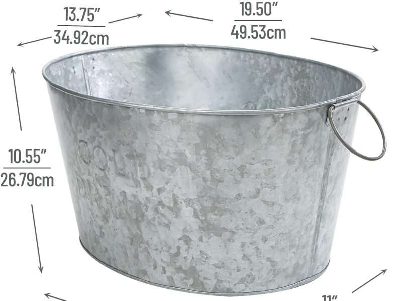 Mind Reader Bucket, Silver Ice Tub Medium