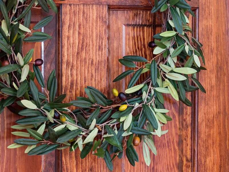 Nearly Natural 20in. Olive Wreath, Green