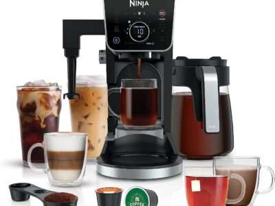 Ninja CFP301 DualBrew Pro Specialty 12-Cup Drip Maker with Glass Carafe, Single-Serve Grounds, compatible with K-Cup pods, with 4 Brew Styles, Frother & Separate Hot Water System, Black
