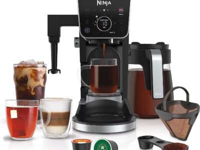 Ninja CFP307 DualBrew Pro Specialty Coffee System, Single-Serve, Compatible with K-Cups & 12-Cup Drip Coffee Maker, with Permanent Filter, Black