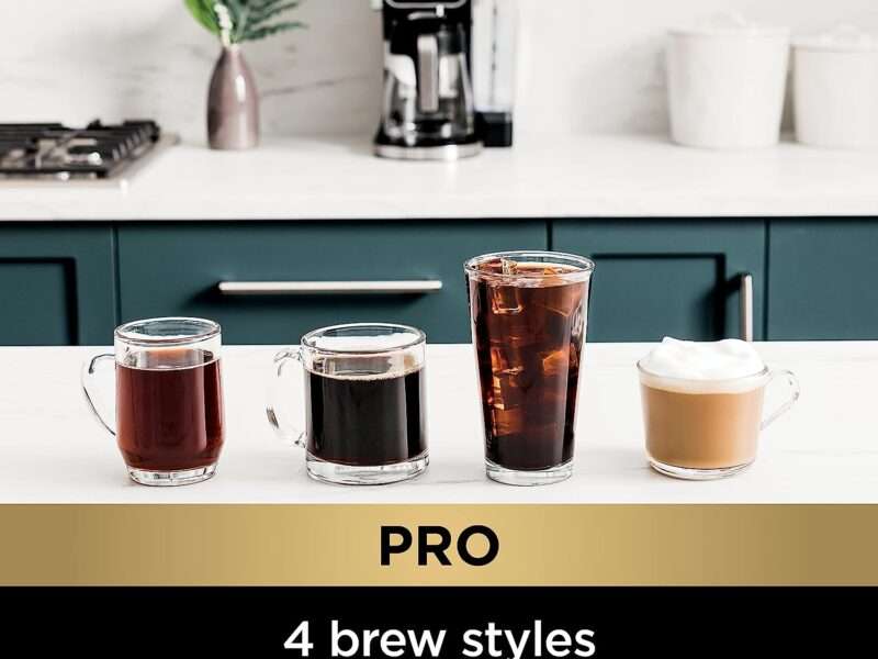 Ninja CFP307 DualBrew Pro Specialty Coffee System, Single-Serve, Compatible with K-Cups & 12-Cup Drip Coffee Maker, with Permanent Filter, Black