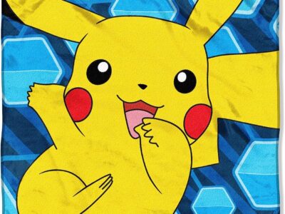 Northwest Pokémon, "Glitch Pikachu" Micro Raschel Throw Blanket, 46" by 60", Glitch Pikachu