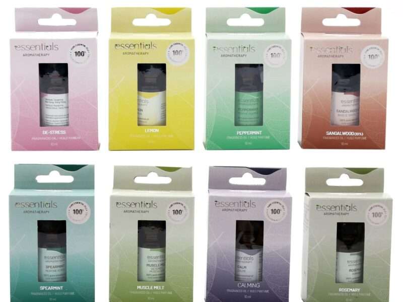Pack of 8 x 10ml Essentials Aromatherapy Oil