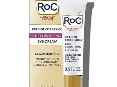 RoC Retinol Correxion Under Eye Cream for Dark Circles & Puffiness, Daily Wrinkle Cream, Anti Aging Line Smoothing Skin Care Treatment 0.5 oz (Packaging May Vary)