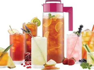 Takeya Patented and Airtight Pitcher Made in the USA, BPA Free, 2 qt, Raspberry