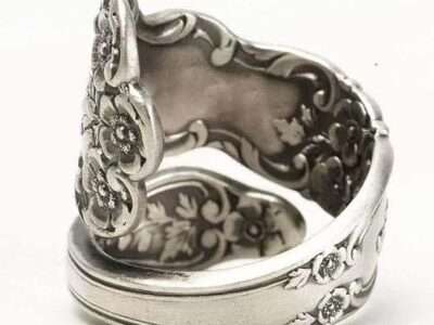 925 Sterling Silver Oxidized Spoon Ring Adjustable Ring Jewelry Gifts for Women