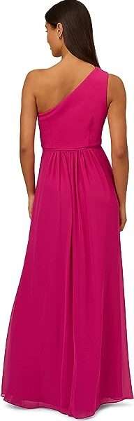 Adrianna Papell Women's One Shoulder Chiffon Gown