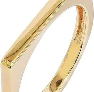 Amazon Essentials 14K Gold Plated Sterling Silver Bar Ring