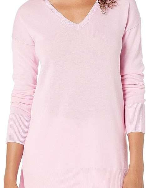 Amazon Essentials Women's Lightweight Long-Sleeve V-Neck Tunic Sweater (Available in Plus Size)