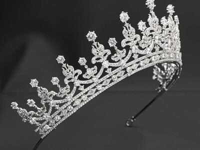 Classic Cubic Zirconia Royal Tiara for Wedding,Crystals Bridal Granny’s Tiaras Hair Accessories for Girl CH10364