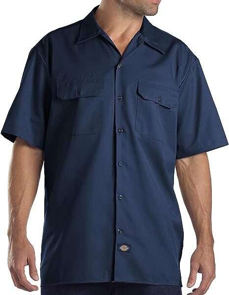 Dickies Men's Short-Sleeve Flex Twill Work Shirt Big