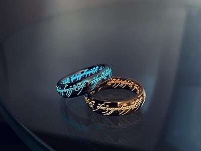 Elvish Ring Glow in the Dark, Elvish Rune Jewelry