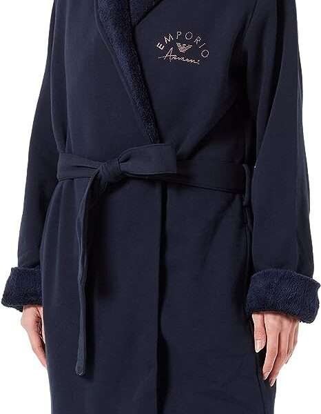 Emporio Armani womens Fuzzy Fleece Dressing Gown