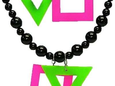Forum Women's Neon Earrings and Necklace Set