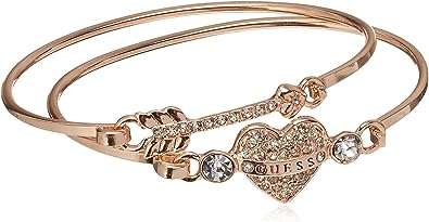 GUESS Women's Tension Bracelet Duo, Rose Gold, One Size