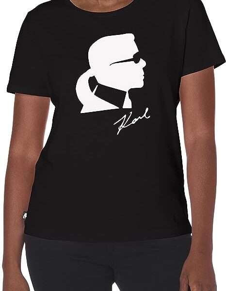 Karl Lagerfeld Paris Women's Short Sleeve Graphic Logo Tee