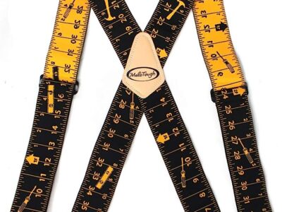 MELOTOUGH Men's Suspenders Fully Elastic 2 inch Wide X back Heavy Duty Work Suspenders