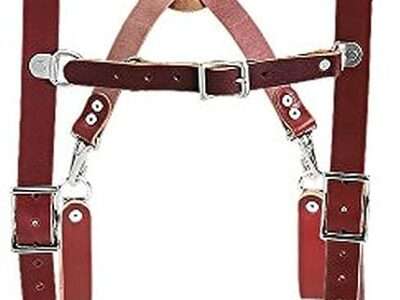 Occidental Leather 5009 Leather Work Suspenders, Adjustable Size, Dark Brown