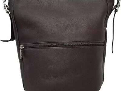 Piel Leather Bucket Bag, Chocolate, One Size