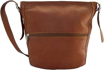 Piel Leather Bucket Bag, Chocolate, One Size