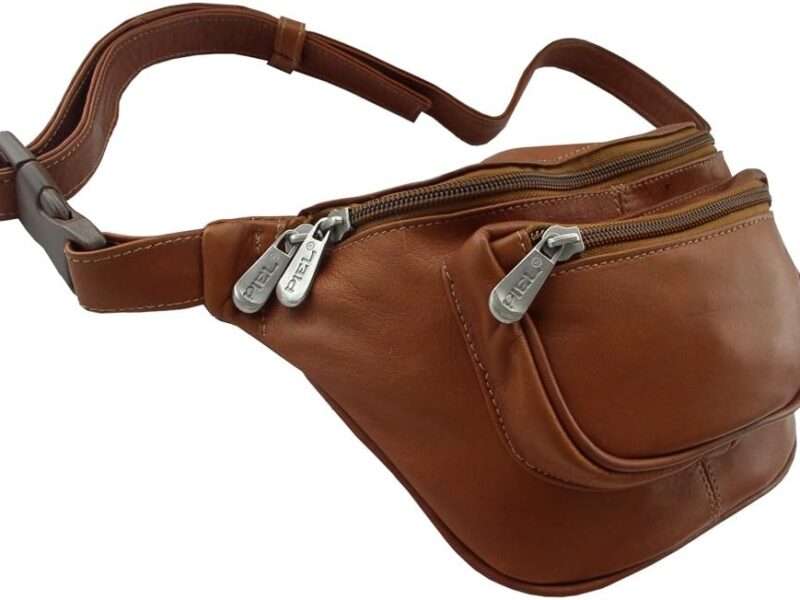 Piel Leather Travelers Waist Bag, Saddle, One Size
