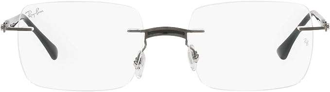 Ray-Ban Rx8767 Titanium Rectangular Prescription Eyeglass Frames
