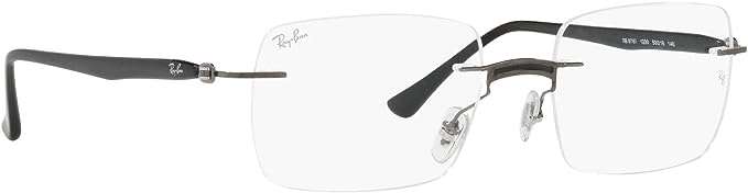 Ray-Ban Rx8767 Titanium Rectangular Prescription Eyeglass Frames